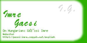 imre gacsi business card